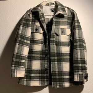 H&M Men’s Plaid Coat Size L